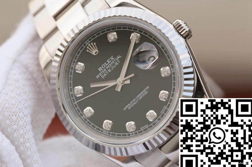 EW M126334-0011 Datejust Dial Factory Black Rolex 1021